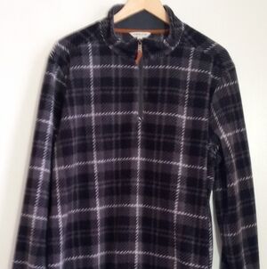 Frye & Co plaid half zip fleece pullover top men's size Xlarge NWT